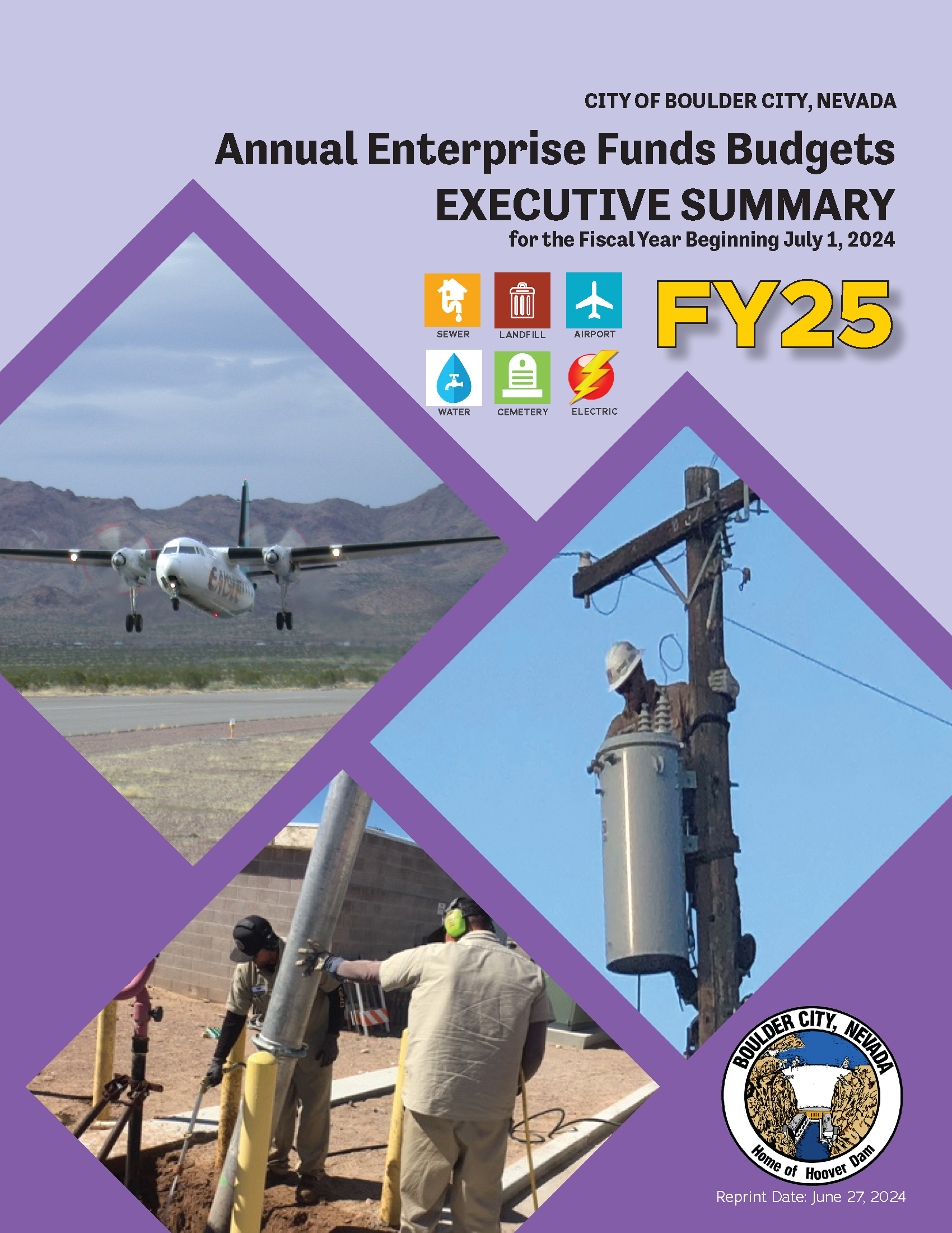 FY25 Enterprise Funds Budget Executive Summary - cover