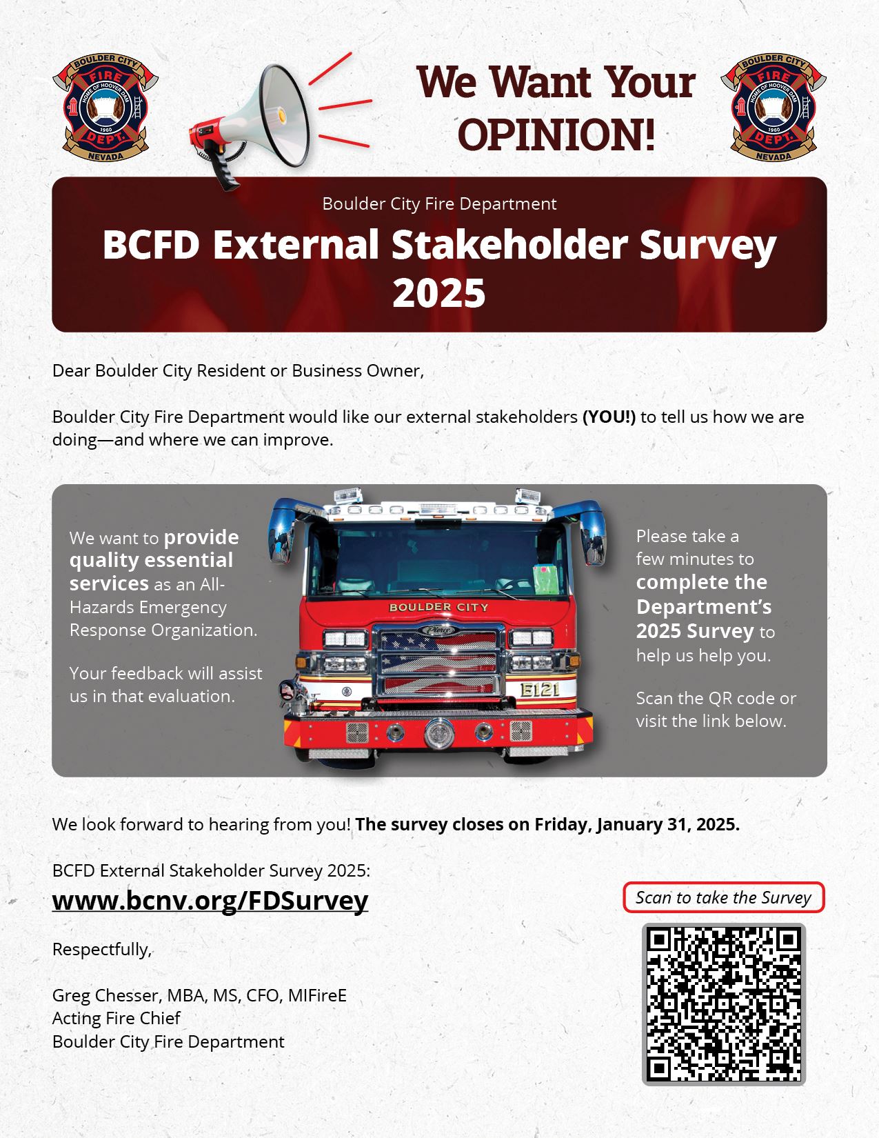 2025 External Stakeholder Survey Flyer