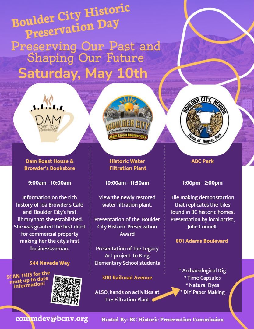 Boulder City Historic Preservation Day on Saturday, May 10, 2025